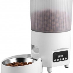 Cat Feeder Automatic Programmable Timer Cat Feeder Automatic Pet Dispenser 3L Stainless Steel 1-9 Meals a Day White Cat Feeder Automatic Programmable Timer Cat Feeder Automatic Pet Dispenser 3L Stainless Steel 1-9 Meals a Day White