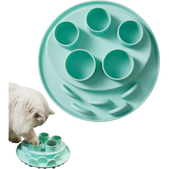 Cat Food Mat to Slow Eating, Promotes Healthy Digestion and Avoids Vomiting, Suitable for Dry and Wet Food, Freezable for Extra Activity Cat Food Mat to Slow Eating, Promotes Healthy Digestion and Avoids Vomiting, Suitable for Dry and Wet Food, Freezable for Extra Activity