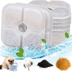 Cat Fountain Filter Pack of 12 Filter Cat Fountain Filter for Cat Fountain Square with Carbon Filter and Foam Filter Drinking Fountain Cat Replacement Filter for 2.5 L Cats Drinking Fountain and Dogs Cat Fountain Filter Pack of 12 Filter Cat Fountain Filter for Cat Fountain Square with Carbon Filter and Foam Filter Drinking Fountain Cat Replacement Filter for 2.5 L Cats Drinking Fountain and Dogs