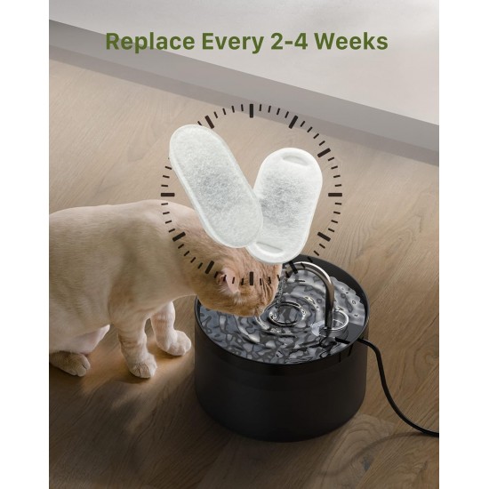 Cat Fountain, GIOTOHUN Super Silent Drinking Fountain for Cats, 64 oz Cat Fountain for Cats, LED Light, Activated Carbon Filter, Intelligent Pump, Transparent Water Tank, Two Water Flow Patterns Cat Fountain, GIOTOHUN Super Silent Drinking Fountain for Cats, 64 oz Cat Fountain for Cats, LED Light, Activated Carbon Filter, Intelligent Pump, Transparent Water Tank, Two Water Flow Patterns