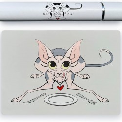 Cat Serving Mat Silicone Waterproof and Non-Slip Ideal for Cat Bowls 18" x 13" Grey Cat Serving Mat Silicone Waterproof and Non-Slip Ideal for Cat Bowls 18" x 13" Grey