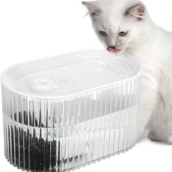Cat Water Fountain, Pet Electric Automatic, Ultra Quiet Cat Fountain for Indoor Use, Cat Healthy Drinking Fountain for Small to Medium Dogs, Cats (Transparent, 1.5 L) Cat Water Fountain, Pet Electric Automatic, Ultra Quiet Cat Fountain for Indoor Use, Cat Healthy Drinking Fountain for Small to Medium Dogs, Cats (Transparent, 1.5 L)