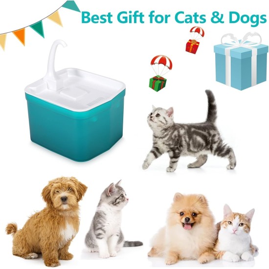 Cat Water Fountain, Pet Electric Automatic, Ultra Quiet Cat Fountain for Indoor Use, Cat Healthy Drinking Fountain for Small to Medium Dogs, Cats (Transparent, 1.5 L) Cat Water Fountain, Pet Electric Automatic, Ultra Quiet Cat Fountain for Indoor Use, Cat Healthy Drinking Fountain for Small to Medium Dogs, Cats (Transparent, 1.5 L)