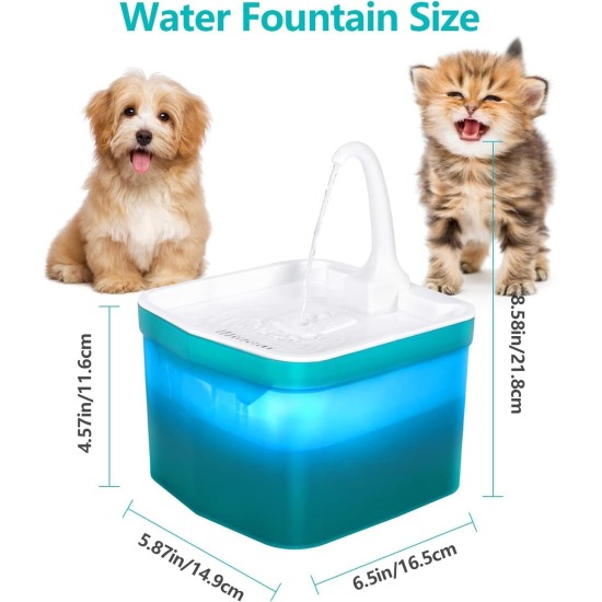 Cat Water Fountain, Pet Electric Automatic, Ultra Quiet Cat Fountain for Indoor Use, Cat Healthy Drinking Fountain for Small to Medium Dogs, Cats (Transparent, 1.5 L) Cat Water Fountain, Pet Electric Automatic, Ultra Quiet Cat Fountain for Indoor Use, Cat Healthy Drinking Fountain for Small to Medium Dogs, Cats (Transparent, 1.5 L)