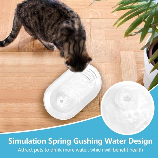 Cat Water Fountain, Pet Electric Automatic, Ultra Quiet Cat Fountain for Indoor Use, Cat Healthy Drinking Fountain for Small to Medium Dogs, Cats (Transparent, 1.5 L) Cat Water Fountain, Pet Electric Automatic, Ultra Quiet Cat Fountain for Indoor Use, Cat Healthy Drinking Fountain for Small to Medium Dogs, Cats (Transparent, 1.5 L)