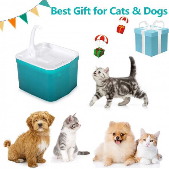 Cat Water Fountain, Pet Electric Automatic Water Bowl for Cats Dog Drinking Fountain Ultra Quiet Cat Healthy Drinking Fountain for Small to Medium Dogs Cats (1.35 L) Cat Water Fountain, Pet Electric Automatic Water Bowl for Cats Dog Drinking Fountain Ultra Quiet Cat Healthy Drinking Fountain for Small to Medium Dogs Cats (1.35 L)