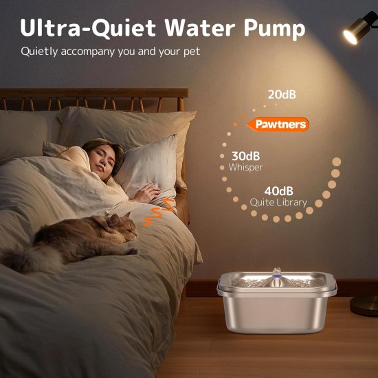 Cat Water Fountain Stainless Steel: 4 L/3.968.9 g Pet Fountain Water Bowl Indoor, Automatic Dog Drinking Dispenser, Cat Feeding Watering Supplies, Metal Kitty Waterer Fountain, 6 Replacement Filters Cat Water Fountain Stainless Steel: 4 L/3.968.9 g Pet Fountain Water Bowl Indoor, Automatic Dog Drinking Dispenser, Cat Feeding Watering Supplies, Metal Kitty Waterer Fountain, 6 Replacement Filters