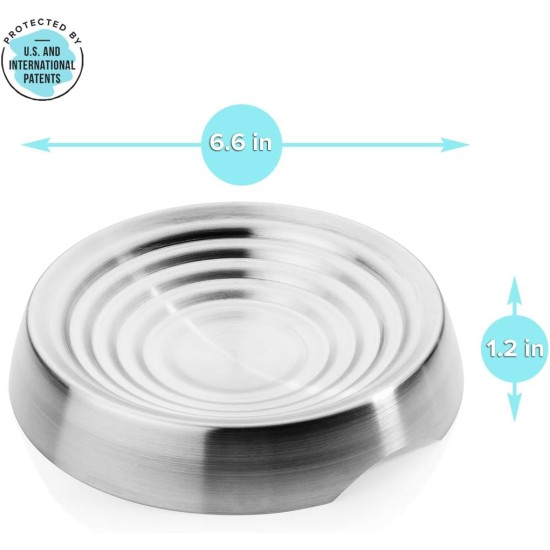 CatGuru Cat Bowls, Whiskers, Stress Free Cat Food Bowl, Relieves Whiskers Fatigue, Wide Cat Bowl, Flat Cat Bowl, Cat Feeding & Watering Supplies (Set of 2) Stainless Steel CatGuru Cat Bowls, Whiskers, Stress Free Cat Food Bowl, Relieves Whiskers Fatigue, Wide Cat Bowl, Flat Cat Bowl, Cat Feeding & Watering Supplies (Set of 2) Stainless Steel
