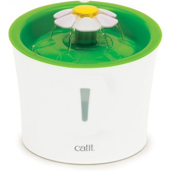 Catit 2.0 Flower Fountain, floral drinking fountain for cats, 3L, white / green Catit 2.0 Flower Fountain, floral drinking fountain for cats, 3L, white / green