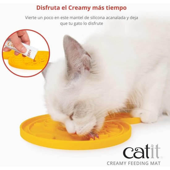 Catit Creamy Fish Shaped Treat Mat for Cats Catit Creamy Fish Shaped Treat Mat for Cats