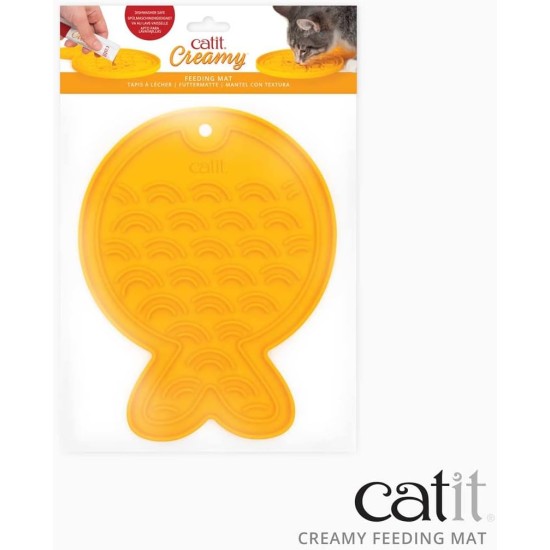 Catit Creamy Fish Shaped Treat Mat for Cats Catit Creamy Fish Shaped Treat Mat for Cats