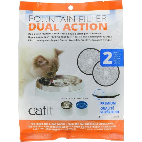 Catit Genuine Fresh and Clear Premium Replacement Filters, Pack of 2