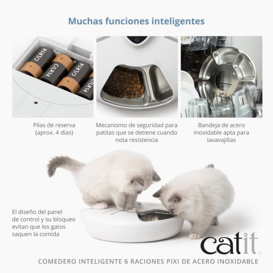 Catit PIXI 6 Servings Stainless Steel Food Bowl Tray 6 Servings Catit PIXI 6 Servings Stainless Steel Food Bowl Tray 6 Servings