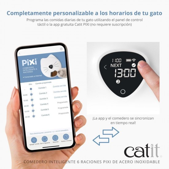 Catit PIXI 6 Servings Stainless Steel Food Bowl Tray 6 Servings Catit PIXI 6 Servings Stainless Steel Food Bowl Tray 6 Servings
