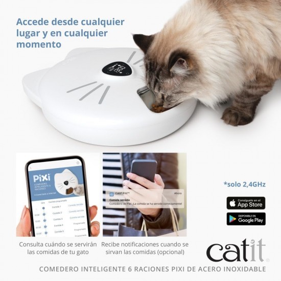 Catit PIXI 6 Servings Stainless Steel Food Bowl Tray 6 Servings Catit PIXI 6 Servings Stainless Steel Food Bowl Tray 6 Servings