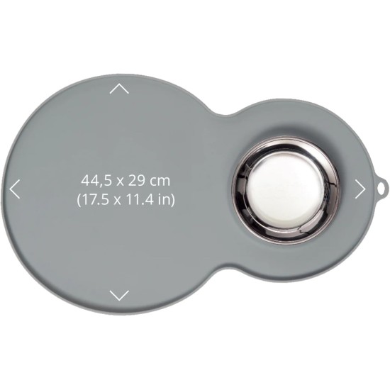 Catit Peanut Placemat, Medium, Grey Catit Peanut Placemat, Medium, Grey