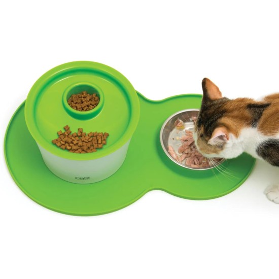 Catit Peanut Placemat, Medium, Grey Catit Peanut Placemat, Medium, Grey
