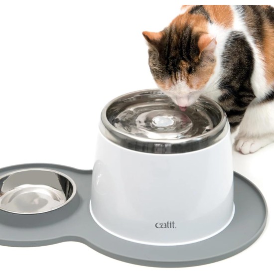 Catit Peanut Placemat, Medium, Grey Catit Peanut Placemat, Medium, Grey