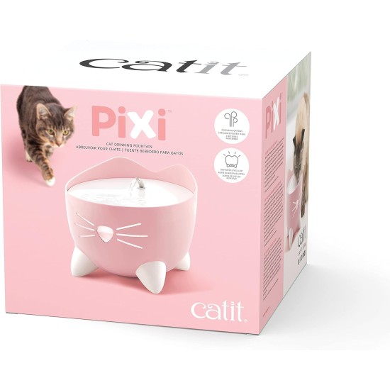 Catit Pixi Drinking Fountain for Cats, 2.5 L, White, Pack of 1 Catit Pixi Drinking Fountain for Cats, 2.5 L, White, Pack of 1