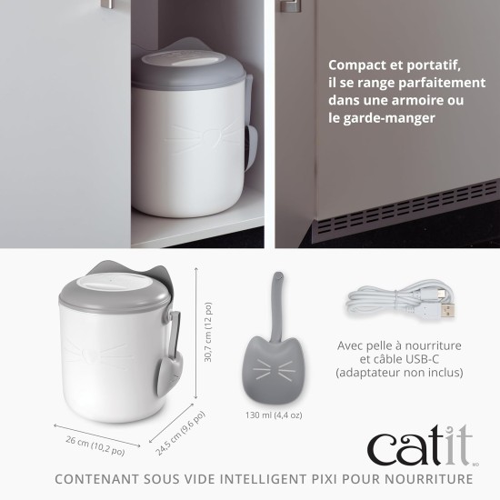 Catit Pixi Smart Vacuum Food Container Food Storage Container Catit Pixi Smart Vacuum Food Container Food Storage Container
