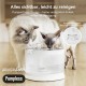Cheerble Cat Fountain Wireless 2L with MagDrive™ Tech - Pumpless Ultralight Drinking Fountain for Cats with 5000 mAh Battery, Motion Sensor, BPA-Free, Easy to Clean Cat Water Fountain, Elfin E1+ Cheerble Cat Fountain Wireless 2L with MagDrive™ Tech - Pumpless Ultralight Drinking Fountain for Cats with 5000 mAh Battery, Motion Sensor, BPA-Free, Easy to Clean Cat Water Fountain, Elfin E1+