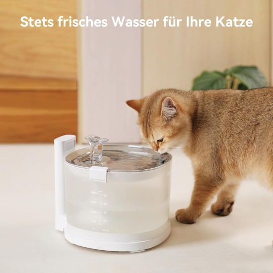 Cheerble Cat Fountain Wireless 2L with MagDrive™ Tech - Pumpless Ultralight Drinking Fountain for Cats with 5000 mAh Battery, Motion Sensor, BPA-Free, Easy to Clean Cat Water Fountain, Elfin E1+ Cheerble Cat Fountain Wireless 2L with MagDrive™ Tech - Pumpless Ultralight Drinking Fountain for Cats with 5000 mAh Battery, Motion Sensor, BPA-Free, Easy to Clean Cat Water Fountain, Elfin E1+