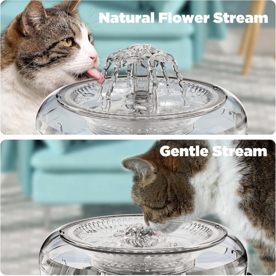 Ciays Cat Fountain Silver Ciays Cat Fountain Silver