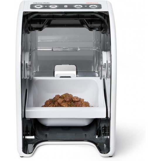 Closer Pets MiBowl Automatic Selective Microchip Pet Feeder (CP500) - BPA and BHT Free Closed Back Bowl for Small to Medium Cats and Small Dogs, White Closer Pets MiBowl Automatic Selective Microchip Pet Feeder (CP500) - BPA and BHT Free Closed Back Bowl for Small to Medium Cats and Small Dogs, White