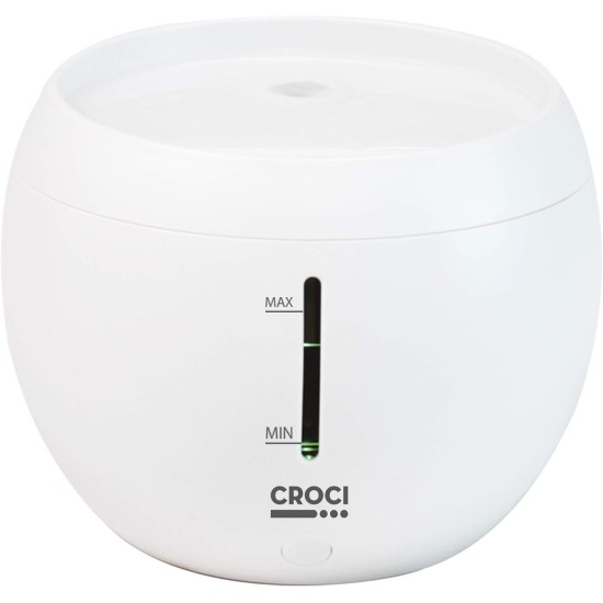 Croci Aqua Fountain for Cats and Dogs, TDS Water Quality Display, Double Filter System, Water Level Sensor, Filter Change Sensor, Noiseless Capacity 2L Croci Aqua Fountain for Cats and Dogs, TDS Water Quality Display, Double Filter System, Water Level Sensor, Filter Change Sensor, Noiseless Capacity 2L