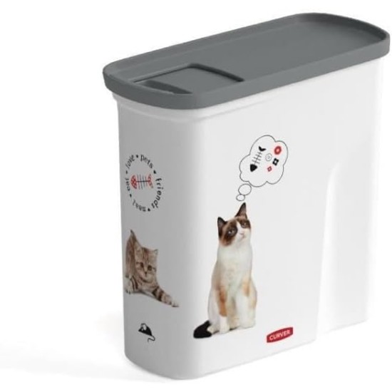 Curver Love Pets Pet Food Container, Feed Box, Food Bin (for Dogs 6 kg), 2L Curver Love Pets Pet Food Container, Feed Box, Food Bin (for Dogs 6 kg), 2L