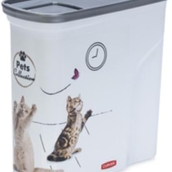 Curver PetLife Food Container 2 kg Dry Food Container for Cats Storage Container for Pet Food 20.5 x 8.6 x 19.40 cm Curver PetLife Food Container 2 kg Dry Food Container for Cats Storage Container for Pet Food 20.5 x 8.6 x 19.40 cm