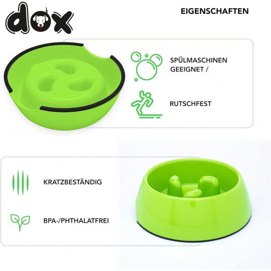 DDOXX Anti-Gulp Dog Bowl for Small & Large Dogs, Non-Slip, Many Colours & Sizes, Cat Food Bowl, Dog Bowl, Cat Bowl, Melamine Bowl DDOXX Anti-Gulp Dog Bowl for Small & Large Dogs, Non-Slip, Many Colours & Sizes, Cat Food Bowl, Dog Bowl, Cat Bowl, Melamine Bowl