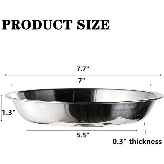 DEAYOU Cat Bowls Stainless Steel 7.7 Inch Metal Cat Food and Water Bowl 16 oz Simple Pet Bowl for Kitten Puppy Wide Flat Replacement Dog Bowl Raised Stand DEAYOU Cat Bowls Stainless Steel 7.7 Inch Metal Cat Food and Water Bowl 16 oz Simple Pet Bowl for Kitten Puppy Wide Flat Replacement Dog Bowl Raised Stand