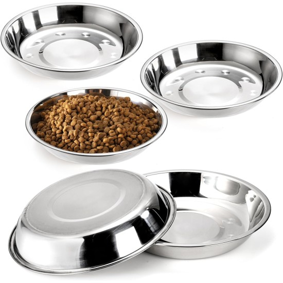DEAYOU Cat Bowls Stainless Steel 7.7 Inch Metal Cat Food and Water Bowl 16 oz Simple Pet Bowl for Kitten Puppy Wide Flat Replacement Dog Bowl Raised Stand DEAYOU Cat Bowls Stainless Steel 7.7 Inch Metal Cat Food and Water Bowl 16 oz Simple Pet Bowl for Kitten Puppy Wide Flat Replacement Dog Bowl Raised Stand