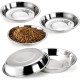 DEAYOU Cat Bowls Stainless Steel 7.7 Inch Metal Cat Food and Water Bowl 16 oz Simple Pet Bowl for Kitten Puppy Wide Flat Replacement Dog Bowl Raised Stand