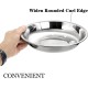 DEAYOU Cat Bowls Stainless Steel 7.7 Inch Metal Cat Food and Water Bowl 16 oz Simple Pet Bowl for Kitten Puppy Wide Flat Replacement Dog Bowl Raised Stand