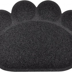 DM Large Cat Litter Tray Mat Paw Shape 59 x 44 cm Charcoal Grey DM Large Cat Litter Tray Mat Paw Shape 59 x 44 cm Charcoal Grey