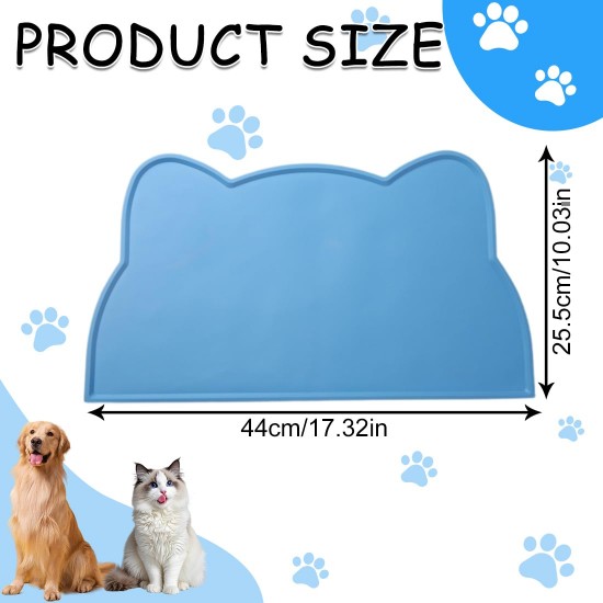 DOKRIN Food Mats for Cats, 2 Pieces Placemats for Cats and Dogs, Leak-proof Silicone Mat for Pets DOKRIN Food Mats for Cats, 2 Pieces Placemats for Cats and Dogs, Leak-proof Silicone Mat for Pets