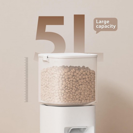 DUDUPET Automatic Cat Feeder, 5L Large Capacity, Intelligent Cat Food, Easy to Use, 1-10 Meals a Day, Feeder for Cats and Dogs (White) DUDUPET Automatic Cat Feeder, 5L Large Capacity, Intelligent Cat Food, Easy to Use, 1-10 Meals a Day, Feeder for Cats and Dogs (White)