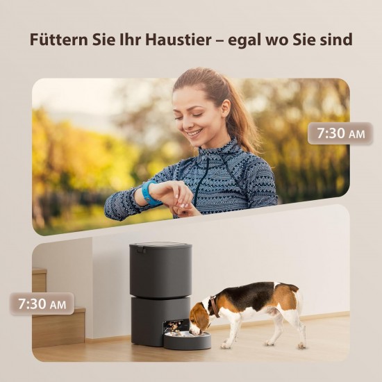 DUDUPET Automatic Cat Feeder, 5L Large Capacity, Intelligent Cat Food, Easy to Use, 1-10 Meals a Day, Feeder for Cats and Dogs (White) DUDUPET Automatic Cat Feeder, 5L Large Capacity, Intelligent Cat Food, Easy to Use, 1-10 Meals a Day, Feeder for Cats and Dogs (White)