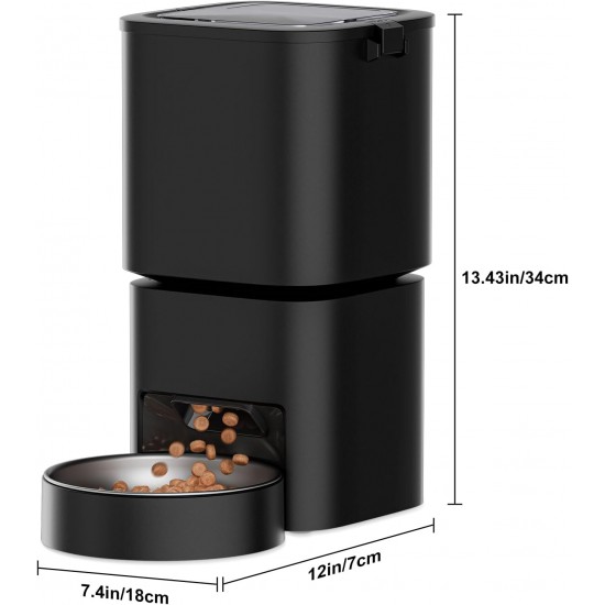 DUDUPET Automatic Cat Feeder, 5L Large Capacity, Intelligent Cat Food, Easy to Use, 1-10 Meals a Day, Feeder for Cats and Dogs (White) DUDUPET Automatic Cat Feeder, 5L Large Capacity, Intelligent Cat Food, Easy to Use, 1-10 Meals a Day, Feeder for Cats and Dogs (White)