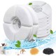Dhohoo Cat Fountain Filter [Pack of 10], Drinking Fountain for Cat, Filter Cat Fountain, Replacement Filter Drinking Fountain for Cats and Dogs, Round, Drinking Fountain Filter for 2-2.5 L, White