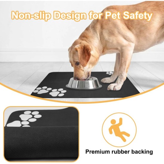 Dog Bowl Mat, 40 x 60 cm, Cat Feeding Mat, Super Absorbent Mat, Cat Bowl, Dog Bowl Mat, Non-Slip, Diatomaceous Earth Feeding Mat, Cat, Quick Drying Feeding Bowl Mat for Cats Dog Bowl Mat, 40 x 60 cm, Cat Feeding Mat, Super Absorbent Mat, Cat Bowl, Dog Bowl Mat, Non-Slip, Diatomaceous Earth Feeding Mat, Cat, Quick Drying Feeding Bowl Mat for Cats