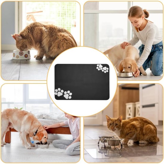 Dog Bowl Mat, 40 x 60 cm, Cat Feeding Mat, Super Absorbent Mat, Cat Bowl, Dog Bowl Mat, Non-Slip, Diatomaceous Earth Feeding Mat, Cat, Quick Drying Feeding Bowl Mat for Cats Dog Bowl Mat, 40 x 60 cm, Cat Feeding Mat, Super Absorbent Mat, Cat Bowl, Dog Bowl Mat, Non-Slip, Diatomaceous Earth Feeding Mat, Cat, Quick Drying Feeding Bowl Mat for Cats