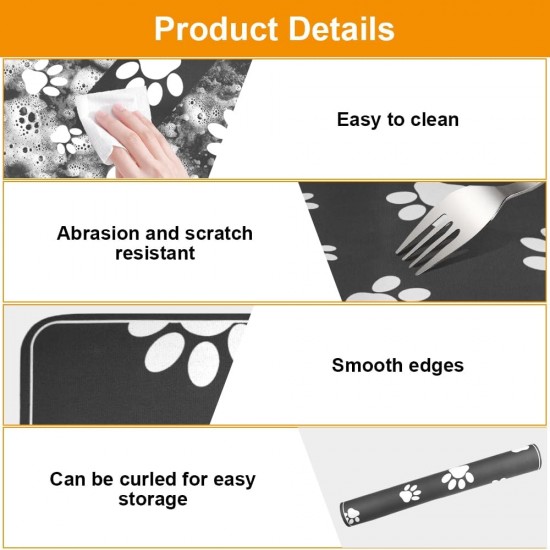 Dog and Cat Bowl Mat, 50 x 30 cm, Absorbent Quick-Drying Food Mats for Pets, Feeding Mat, Dog Mat, Cat Bowl, Waterproof and Non-Slip for Living Room, Pet Store Dog and Cat Bowl Mat, 50 x 30 cm, Absorbent Quick-Drying Food Mats for Pets, Feeding Mat, Dog Mat, Cat Bowl, Waterproof and Non-Slip for Living Room, Pet Store