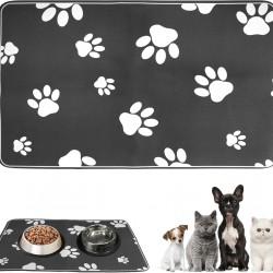 Dog and Cat Bowl Mat, 50 x 30 cm, Absorbent Quick-Drying Food Mats for Pets, Feeding Mat, Dog Mat, Cat Bowl, Waterproof and Non-Slip for Living Room, Pet Store Dog and Cat Bowl Mat, 50 x 30 cm, Absorbent Quick-Drying Food Mats for Pets, Feeding Mat, Dog Mat, Cat Bowl, Waterproof and Non-Slip for Living Room, Pet Store