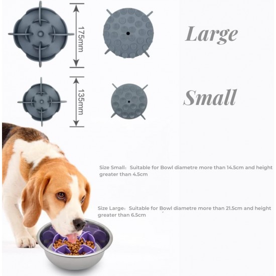 Doweiss Anti Sling Dog Bowl Anti Sling Bowl Cats Insert Slow Feeder Dog Bowl Insertion for Dogs and Cats, Can be Cut (without Bowl) Doweiss Anti Sling Dog Bowl Anti Sling Bowl Cats Insert Slow Feeder Dog Bowl Insertion for Dogs and Cats, Can be Cut (without Bowl)