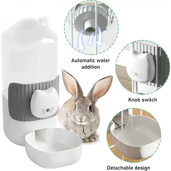 Drinking Bottle Rabbit Automatic Pack of 2, Rabbit Drinker Automatic Food and Water Dispenser, Automatic Feeder Hanging for Cats, Guinea Pigs, Hamsters, Rabbits Drinking Bottle Rabbit Automatic Pack of 2, Rabbit Drinker Automatic Food and Water Dispenser, Automatic Feeder Hanging for Cats, Guinea Pigs, Hamsters, Rabbits