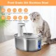 Drinking Fountain for Cats, Stainless Steel Wireless Cat Fountain with Motion Sensor, 3 L, Quiet Cat Drinking Fountain with Water Level Window, 5000 mAh Battery Capacity, Drinking Fountain for Cats Drinking Fountain for Cats, Stainless Steel Wireless Cat Fountain with Motion Sensor, 3 L, Quiet Cat Drinking Fountain with Water Level Window, 5000 mAh Battery Capacity, Drinking Fountain for Cats