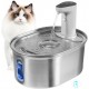 Drinking Fountain for Cats, Stainless Steel Wireless Cat Fountain with Motion Sensor, 3 L, Quiet Cat Drinking Fountain with Water Level Window, 5000 mAh Battery Capacity, Drinking Fountain for Cats Drinking Fountain for Cats, Stainless Steel Wireless Cat Fountain with Motion Sensor, 3 L, Quiet Cat Drinking Fountain with Water Level Window, 5000 mAh Battery Capacity, Drinking Fountain for Cats